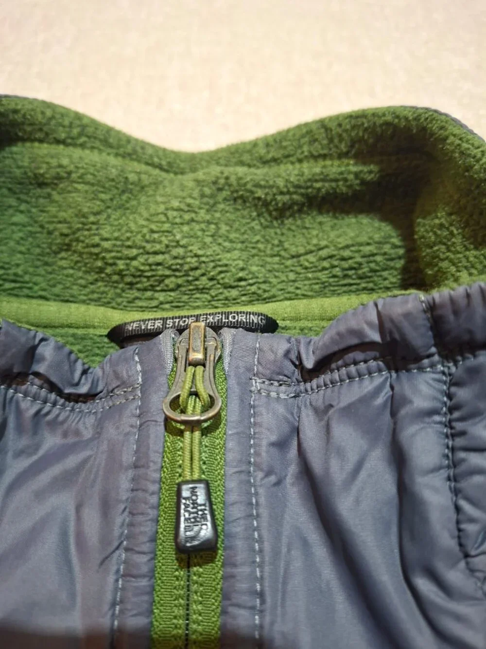 The North Face Green Full Zip Fleece Jacket Men's Medium